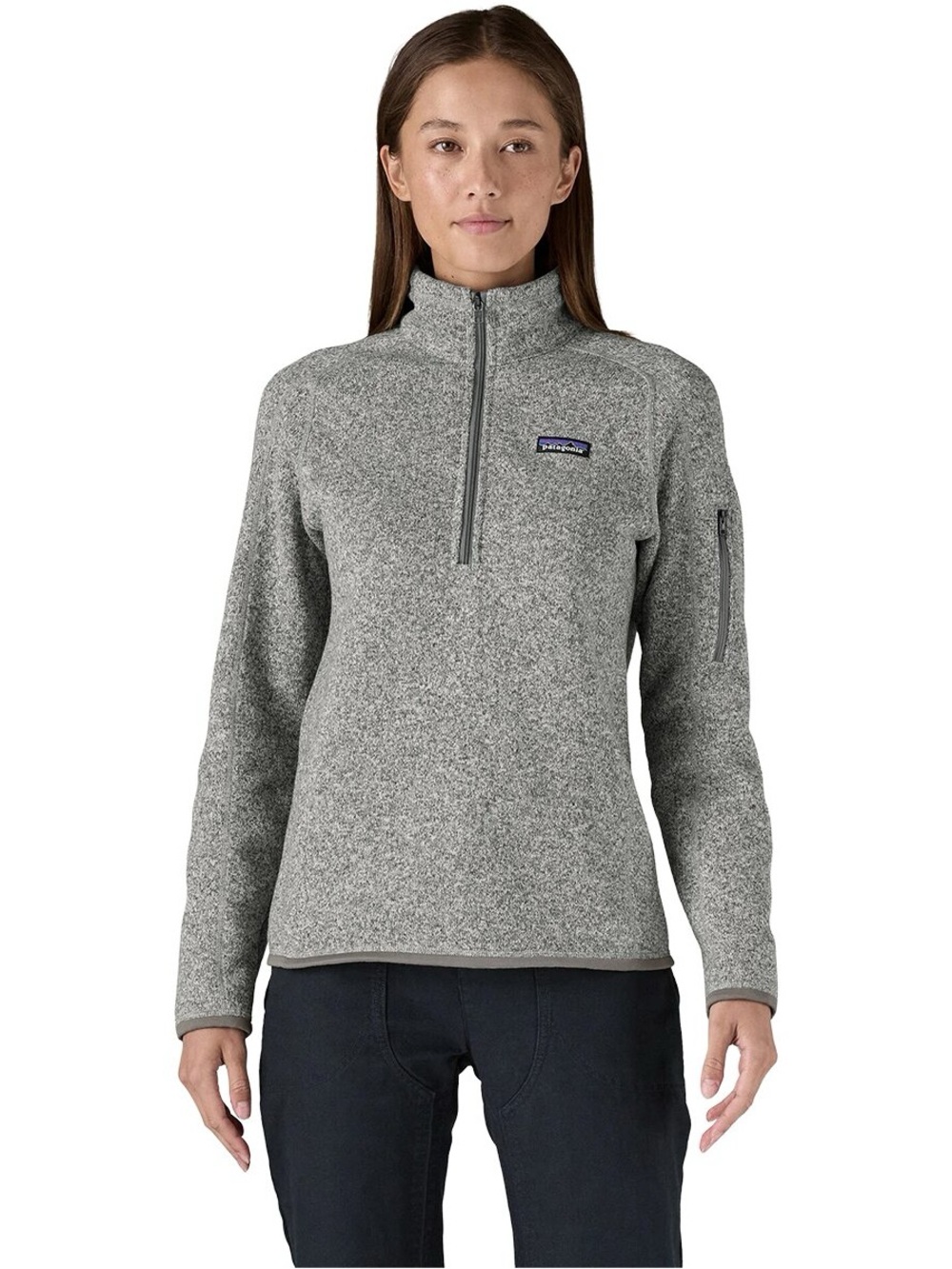 Women’s PATAGONIA Better Sweater 1/4 zip pullover grey- Size large